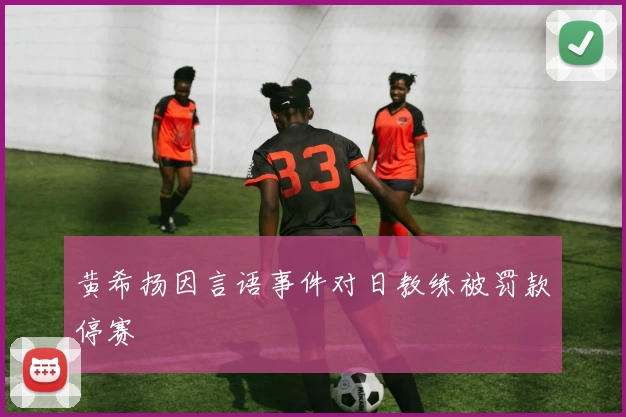 黄希扬因言语事件对日教练被罚款停赛